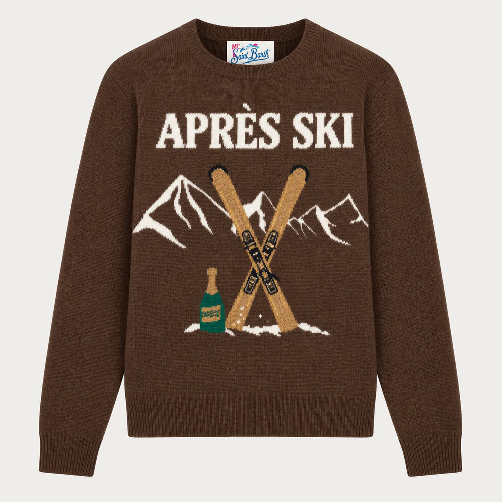 MC2 Saint Barth womens apres ski sweater in brown - product front