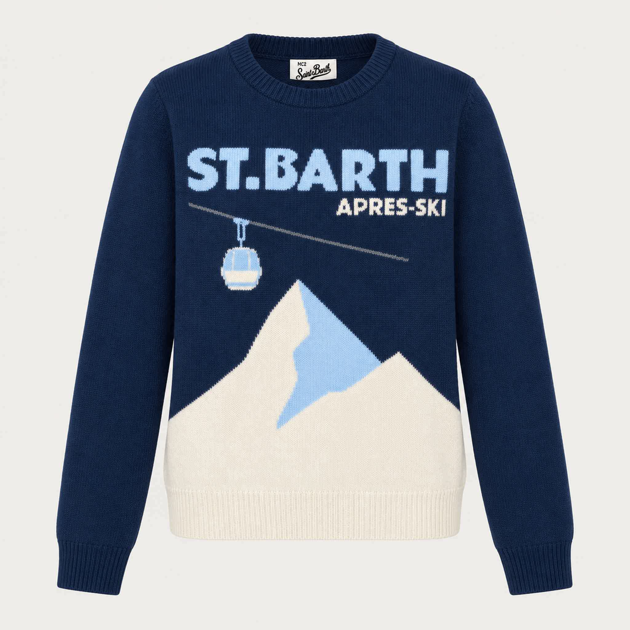 MC2 Saint Barth womens apres ski sweater in navy - product front