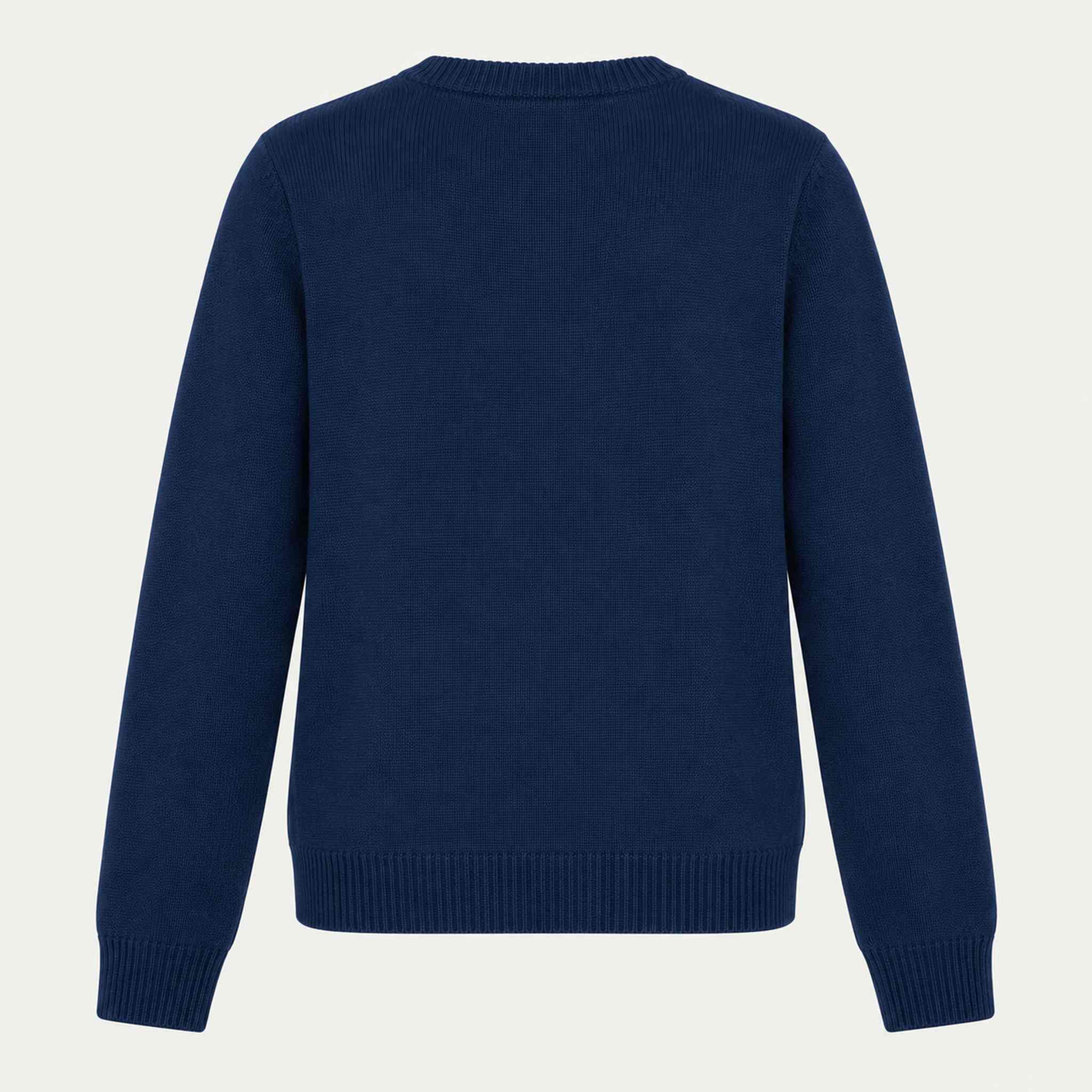 MC2 Saint Barth women's Apres Ski Sweater in Navy, back.