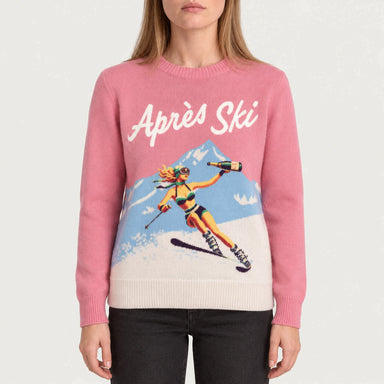 MC2 Saint Barth womens apres ski toast sweater in pink - model front