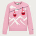 MC2 Saint Barth womens cable clouds sweater in pink - product front