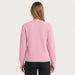 MC2 Saint Barth womens cable clouds sweater in pink - model back