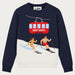 MC2 Saint Barth womens cable ski couple sweater in navy - product front
