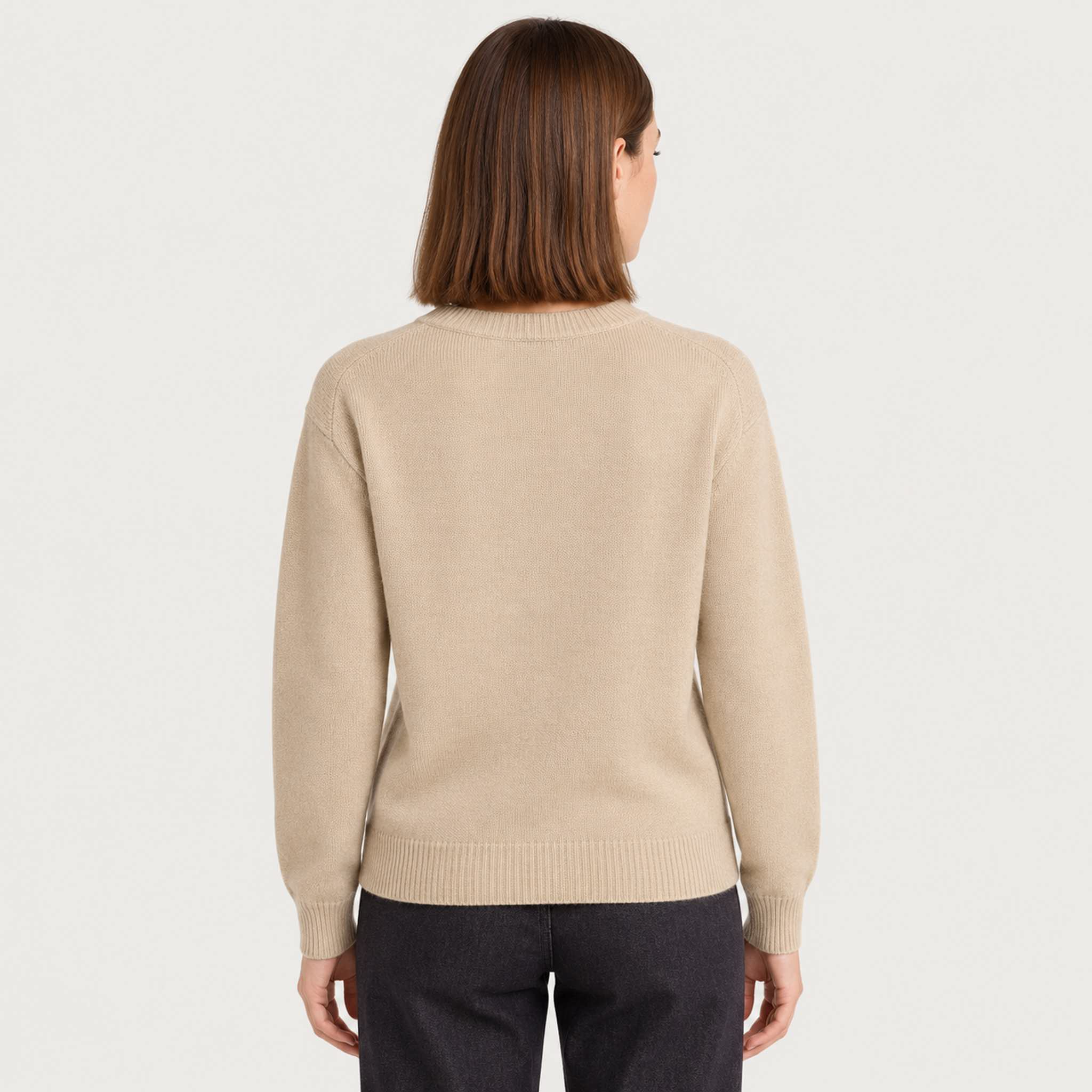 MC2 Saint Barth womens cortina queen sweater in natural - model back