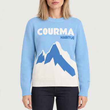 MC2 Saint Barth womens courma sweater in blue - model front