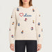 MC2 Saint Barth womens love ski sweater in white - model front