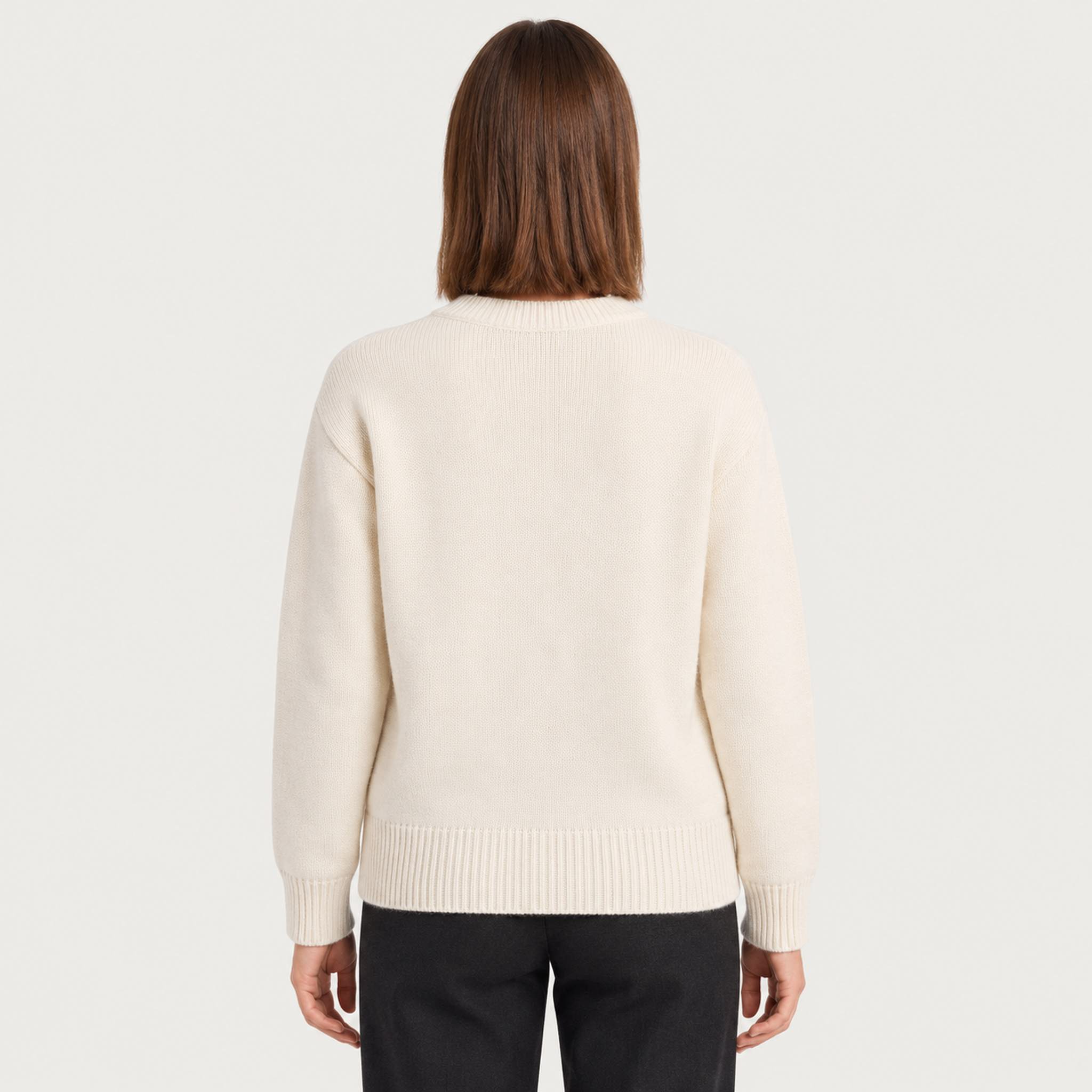MC2 Saint Barth womens love ski sweater in white - model back