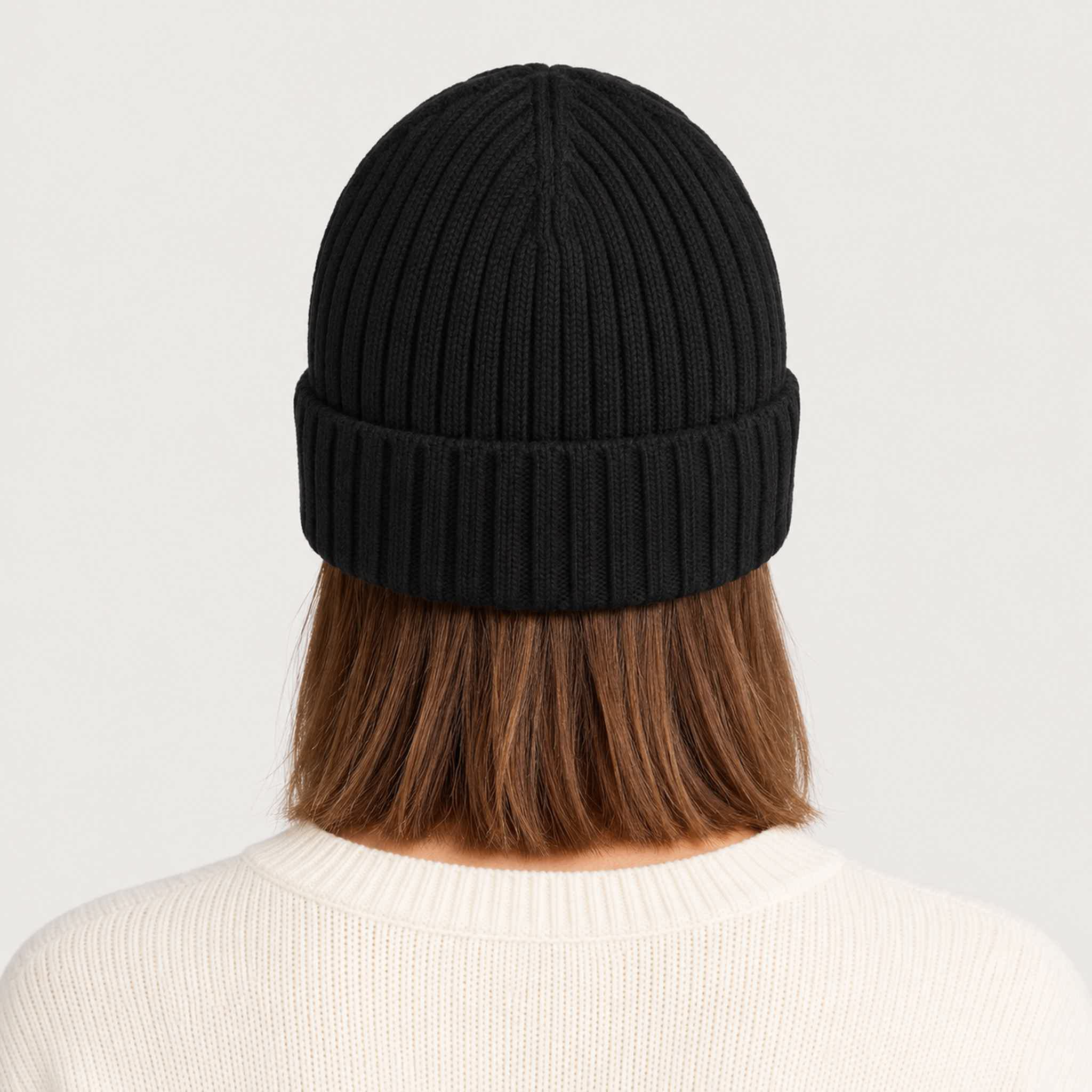 MC2 Saint Barth unisex moritz beanie in black - female back
