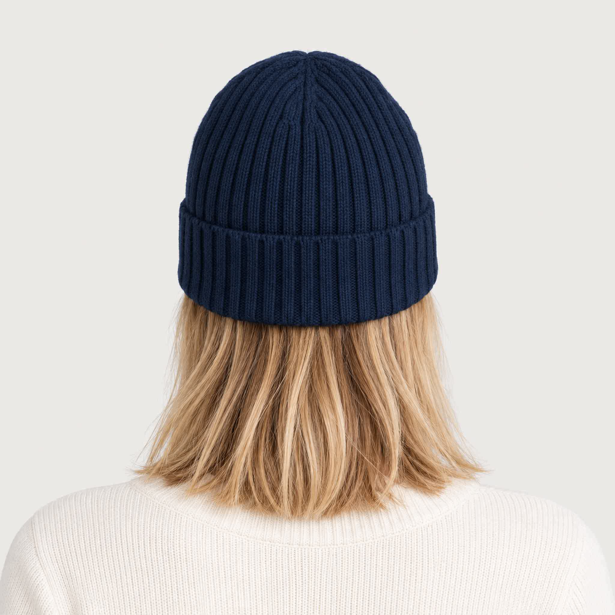 MC2 Saint Barth unisex moritz beanie in navy - female back
