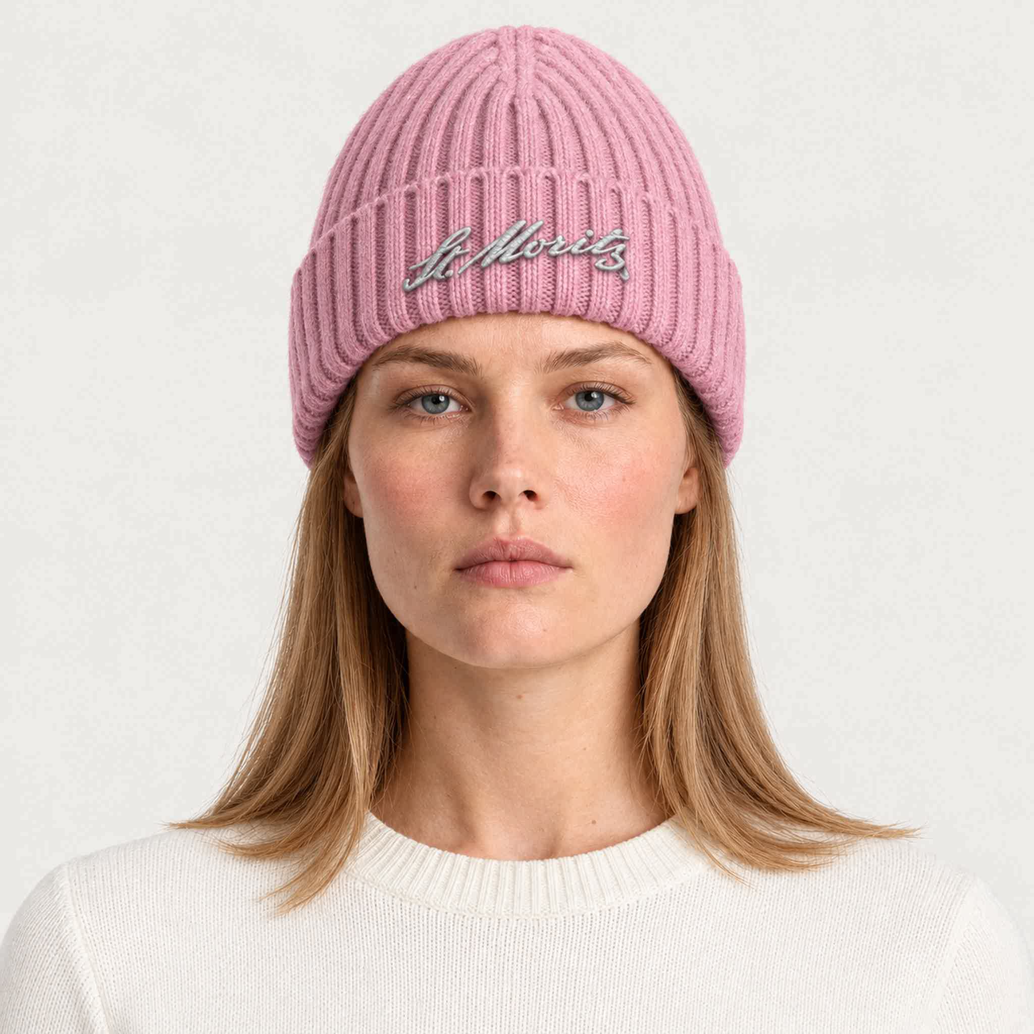 MC2 Saint Barth unisex moritz beanie in pink - female front