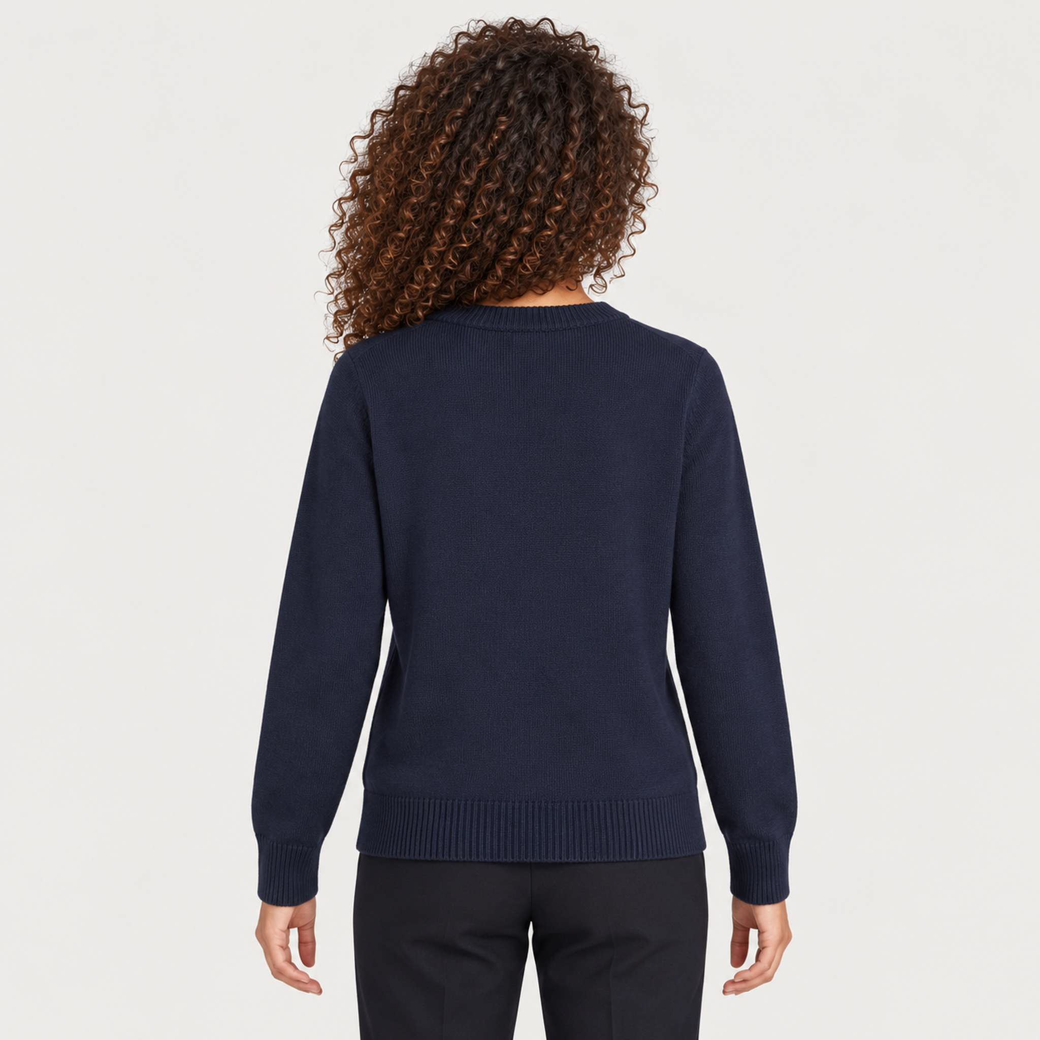 MC2 Saint Barth womens moritz blondie sweater in navy - model back