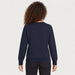 MC2 Saint Barth womens moritz blondie sweater in navy - model back
