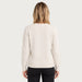 MC2 Saint Barth womens moritz cable sweater in white - model back