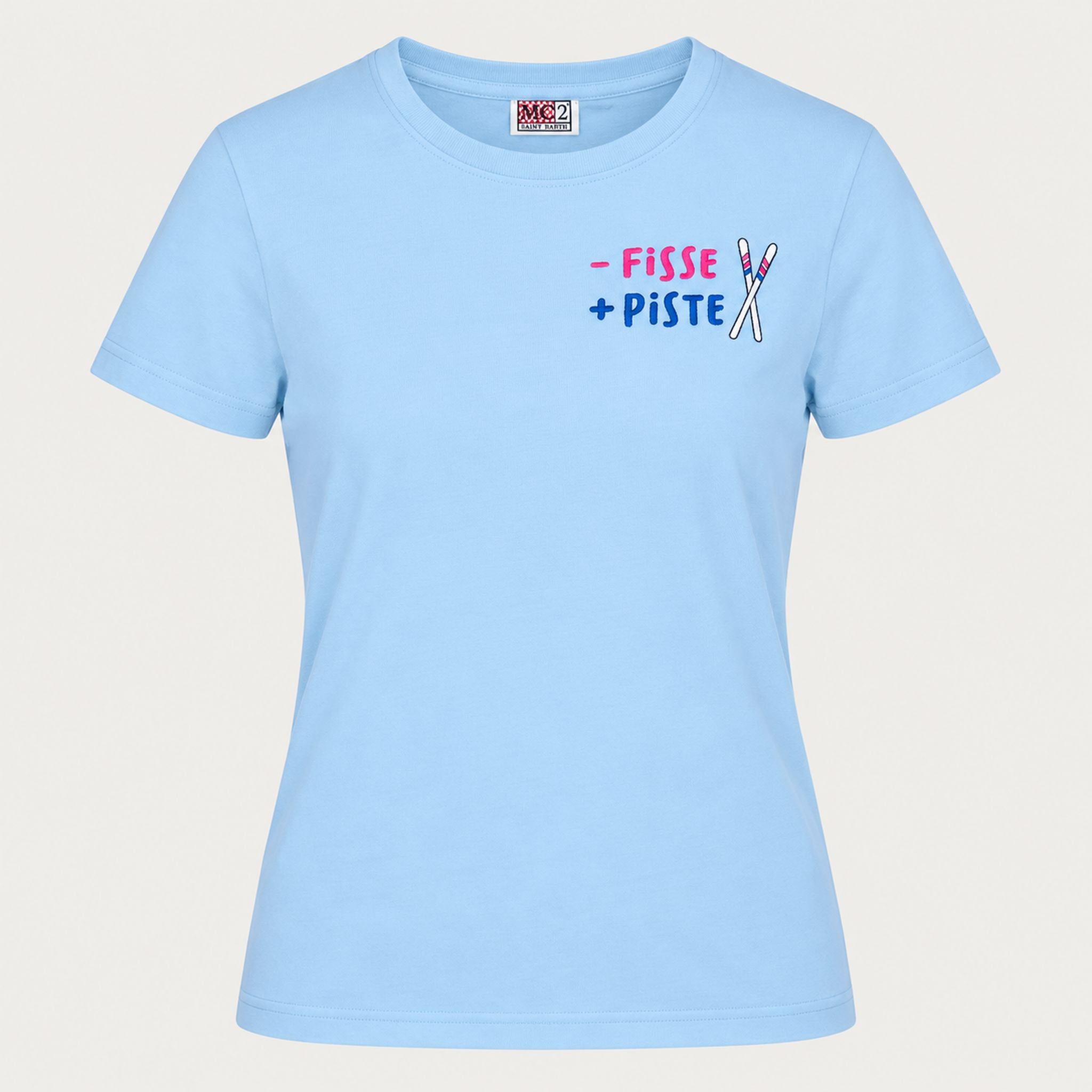 MC2 Saint Barth womens piste t shirt in blue - product front