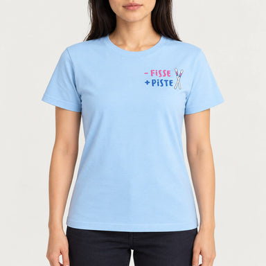 MC2 Saint Barth womens piste t shirt in blue - model front