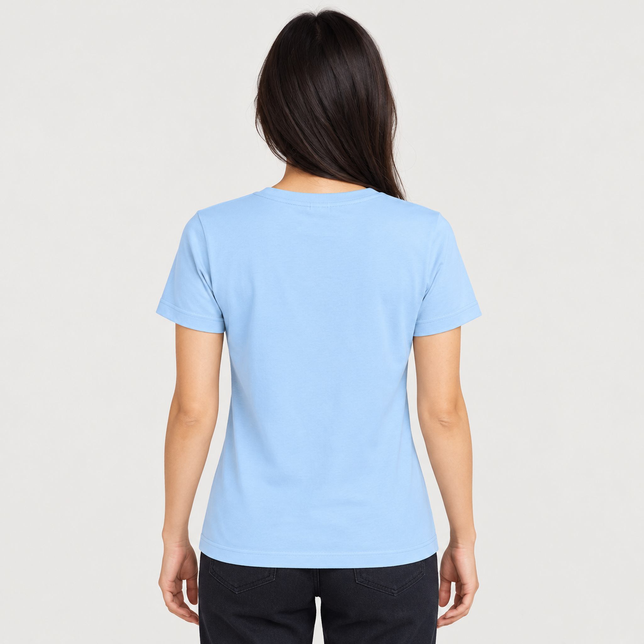 MC2 Saint Barth womens piste t shirt in blue - model back
