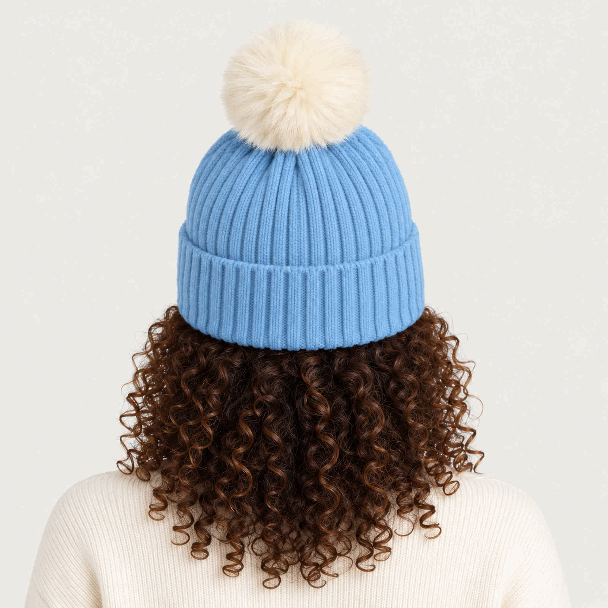 MC2 Saint Barth unisex ski queen beanie in blue - female back