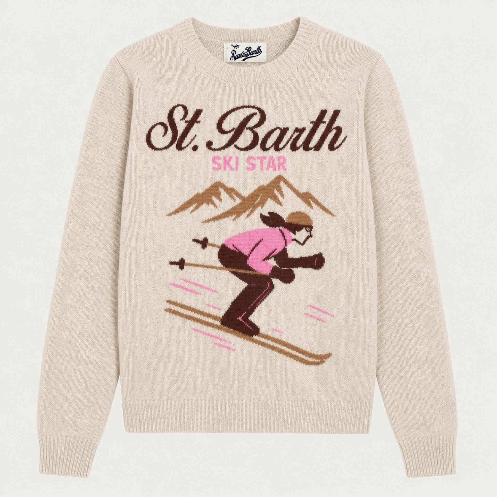 MC2 Saint Barth womens ski star sweater in white - product front