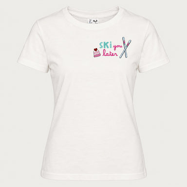 MC2 Saint Barth womens ski you later t shirt in white - product front