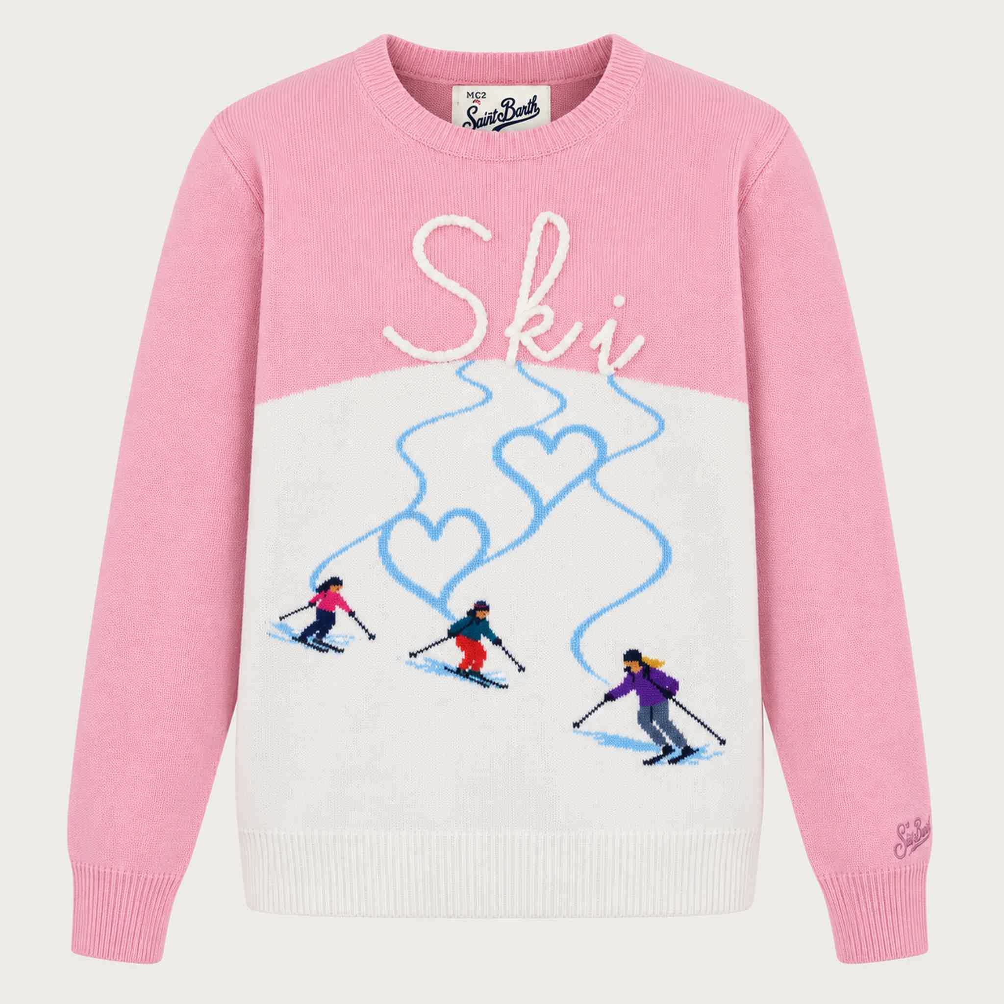 MC2 Saint Barth womens skiers sweater in pink - product front
