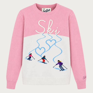 MC2 Saint Barth womens skiers sweater in pink - product front