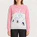 MC2 Saint Barth womens skiers sweater in pink - model front