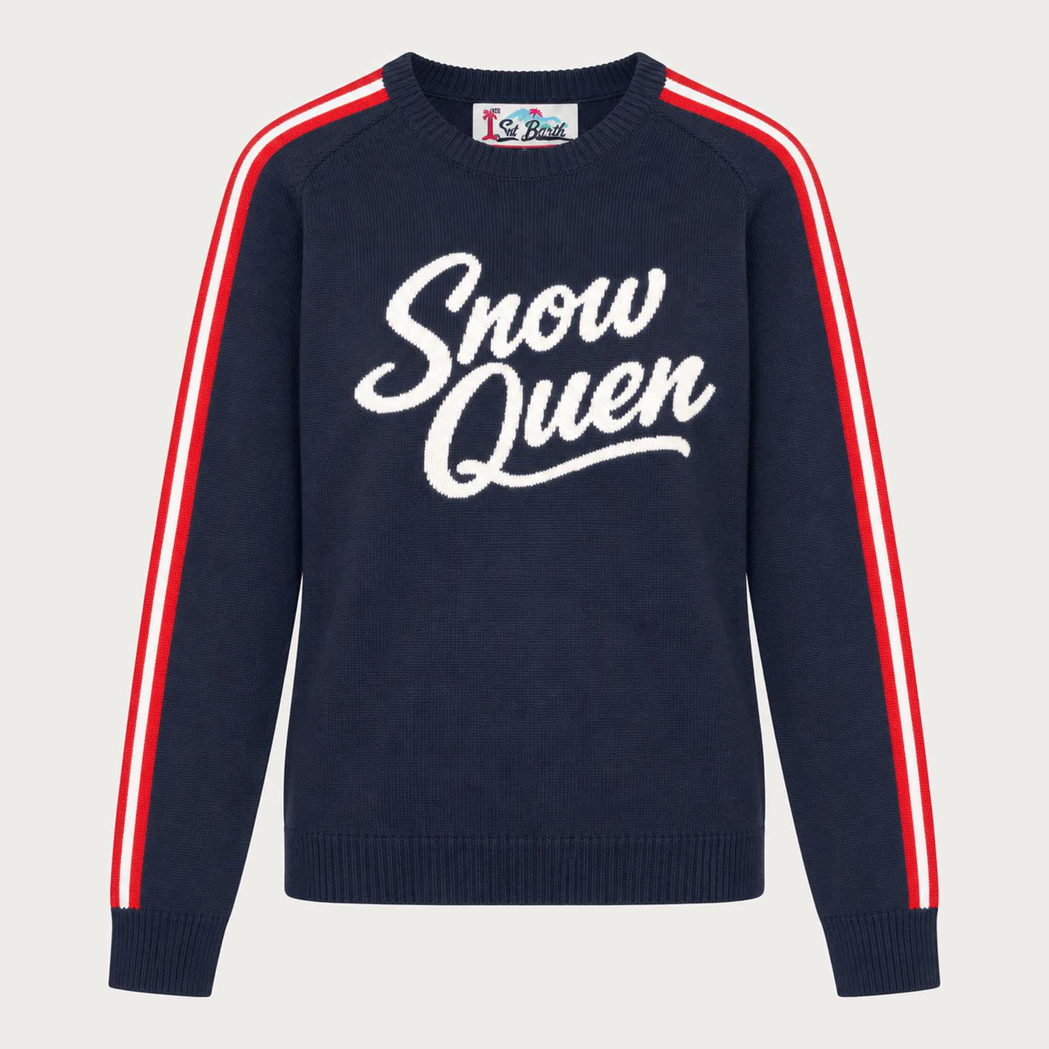 MC2 Saint Barth womens snow queen sweater in navy - product front