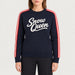 MC2 Saint Barth womens snow queen sweater in navy - model front