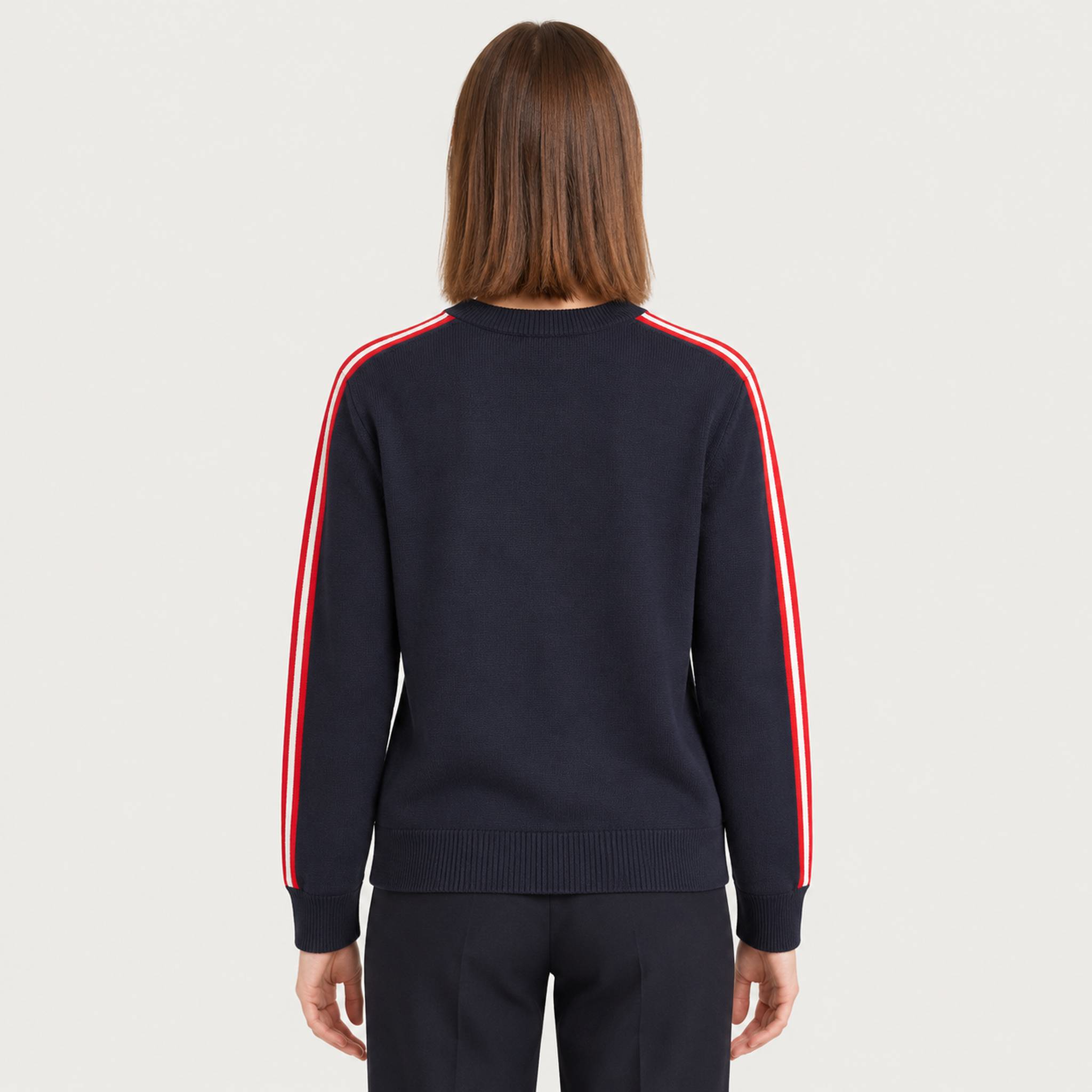 MC2 Saint Barth womens snow queen sweater in navy - model back