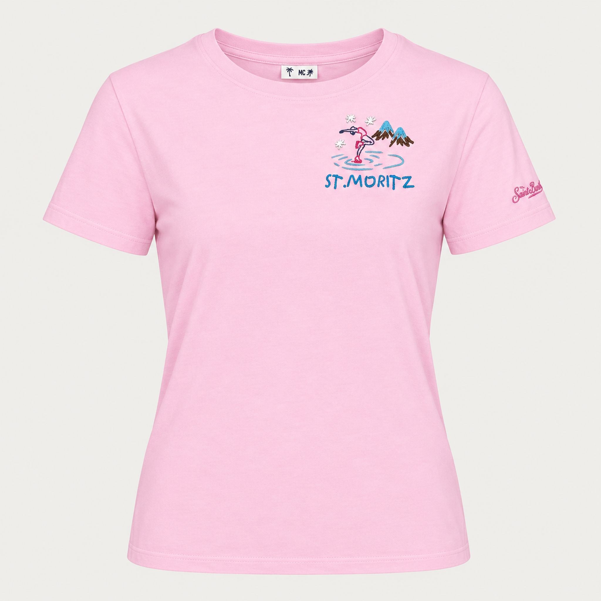 MC2 Saint Barth womens st moritz skater t shirt in pink - product front