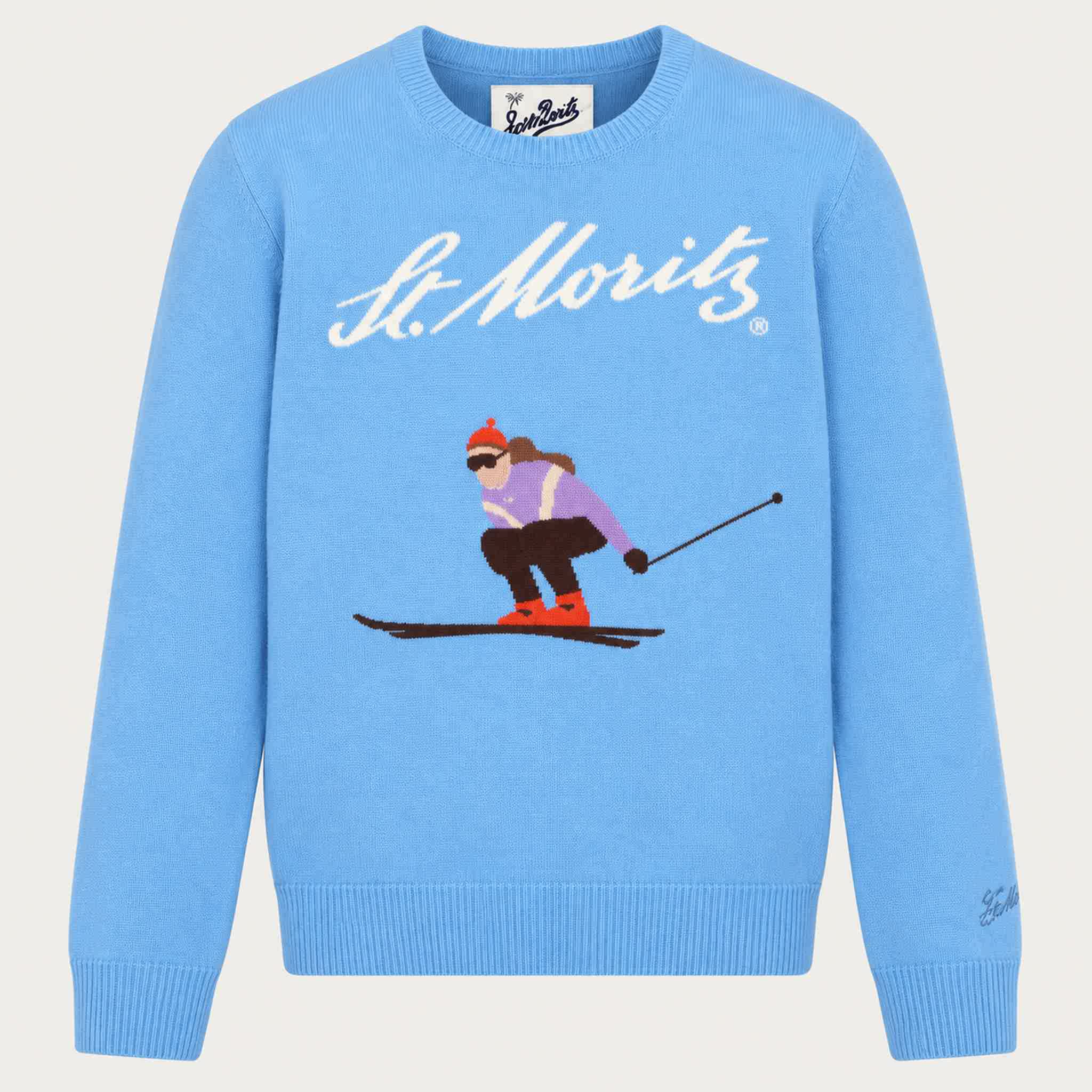 MC2 Saint Barth womens st moritz ski jump sweater in blue - product front