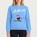 MC2 Saint Barth womens st moritz ski jump sweater in blue - model front