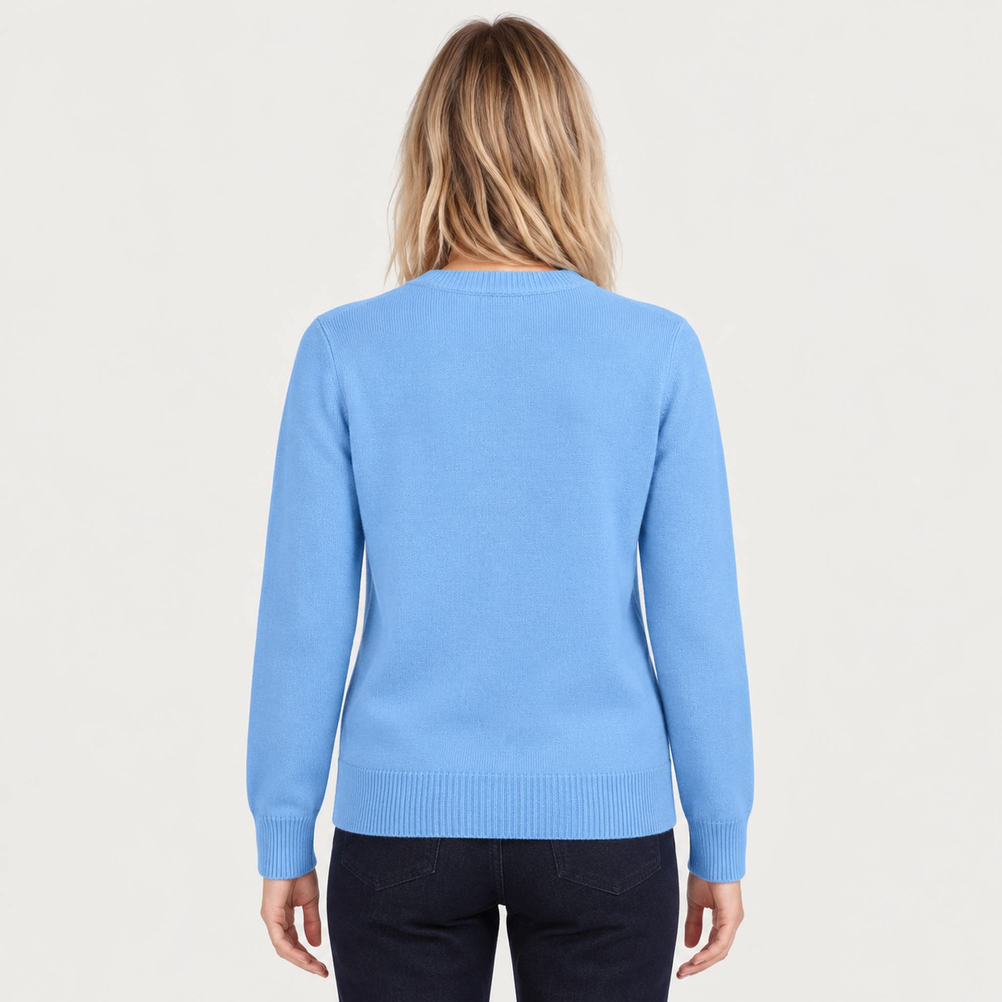 MC2 Saint Barth womens st moritz ski jump sweater in blue - model back