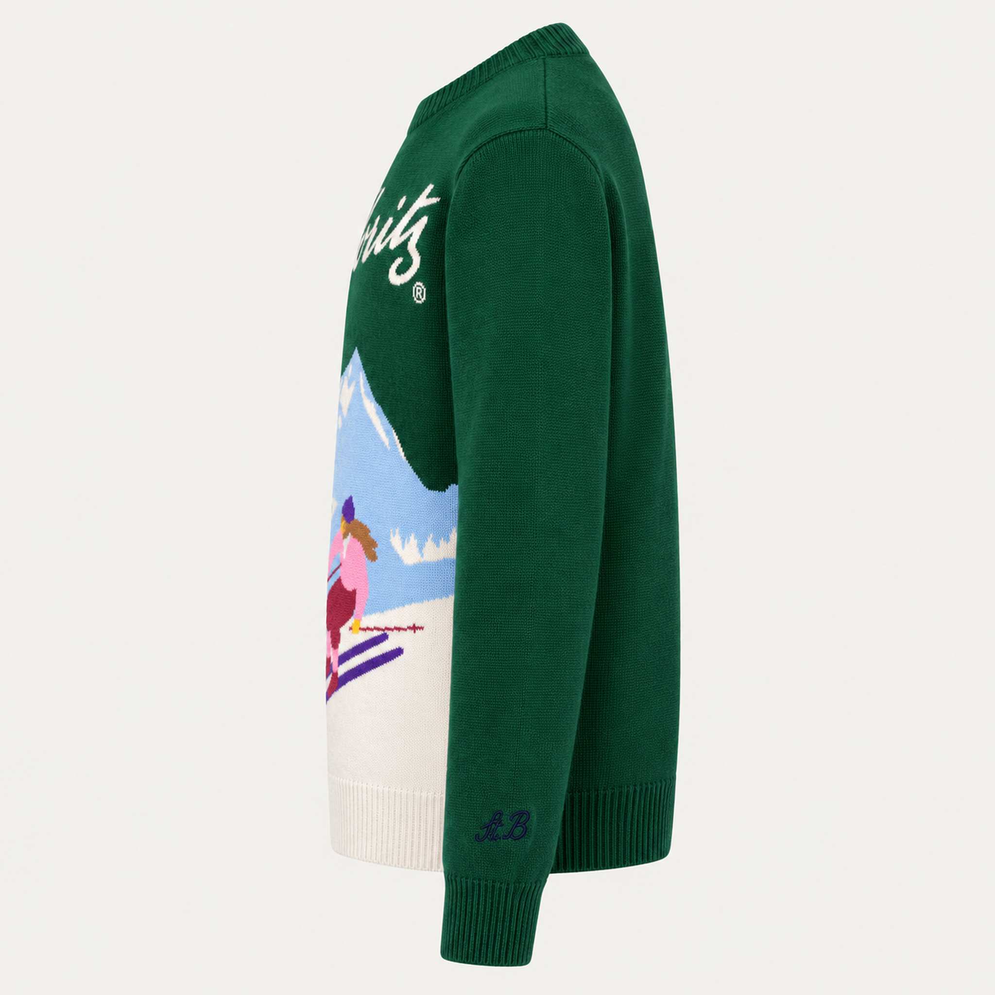 MC2 Saint Barth women's St Moritz Skier Sweater, side.