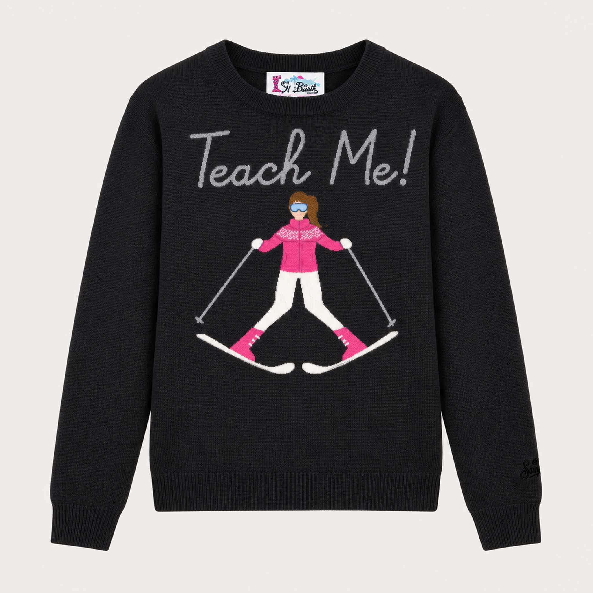 MC2 Saint Barth womens teach me sweater in black - product front