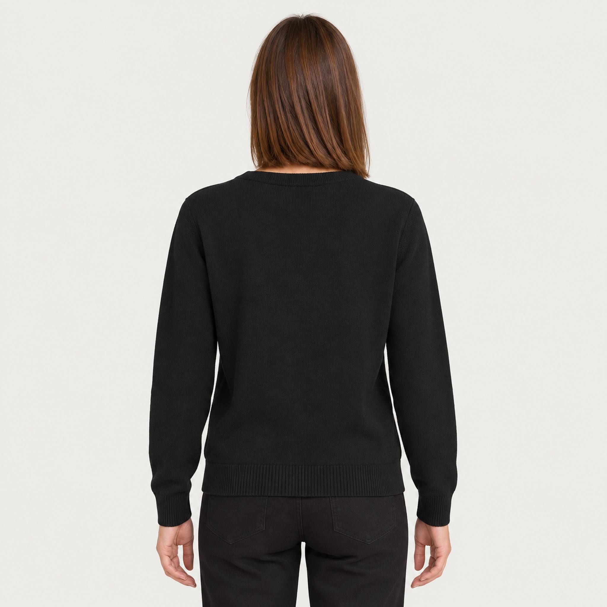 MC2 Saint Barth womens teach me sweater in black - model back