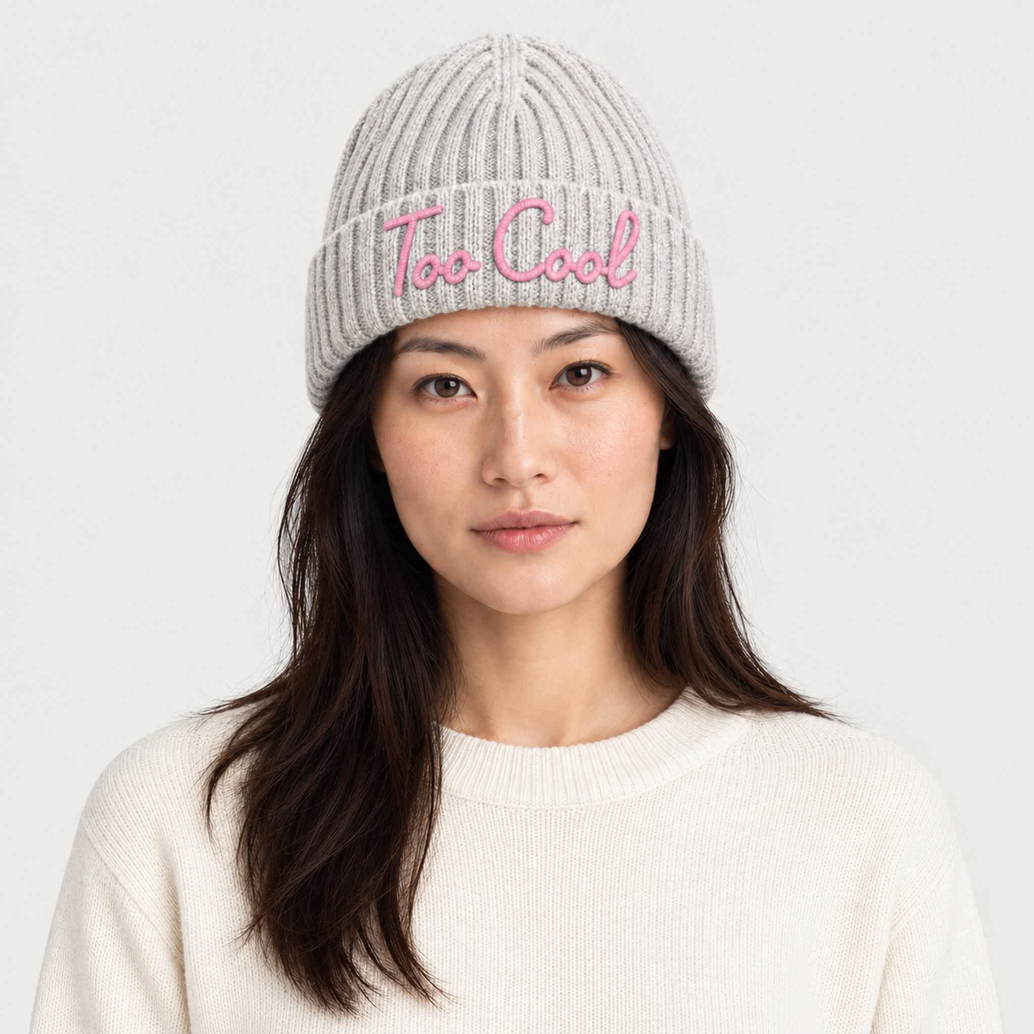 MC2 Saint Barth unisex too cool beanie in white - female front