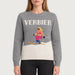 MC2 Saint Barth womens verbier ski girl sweater in grey - model front