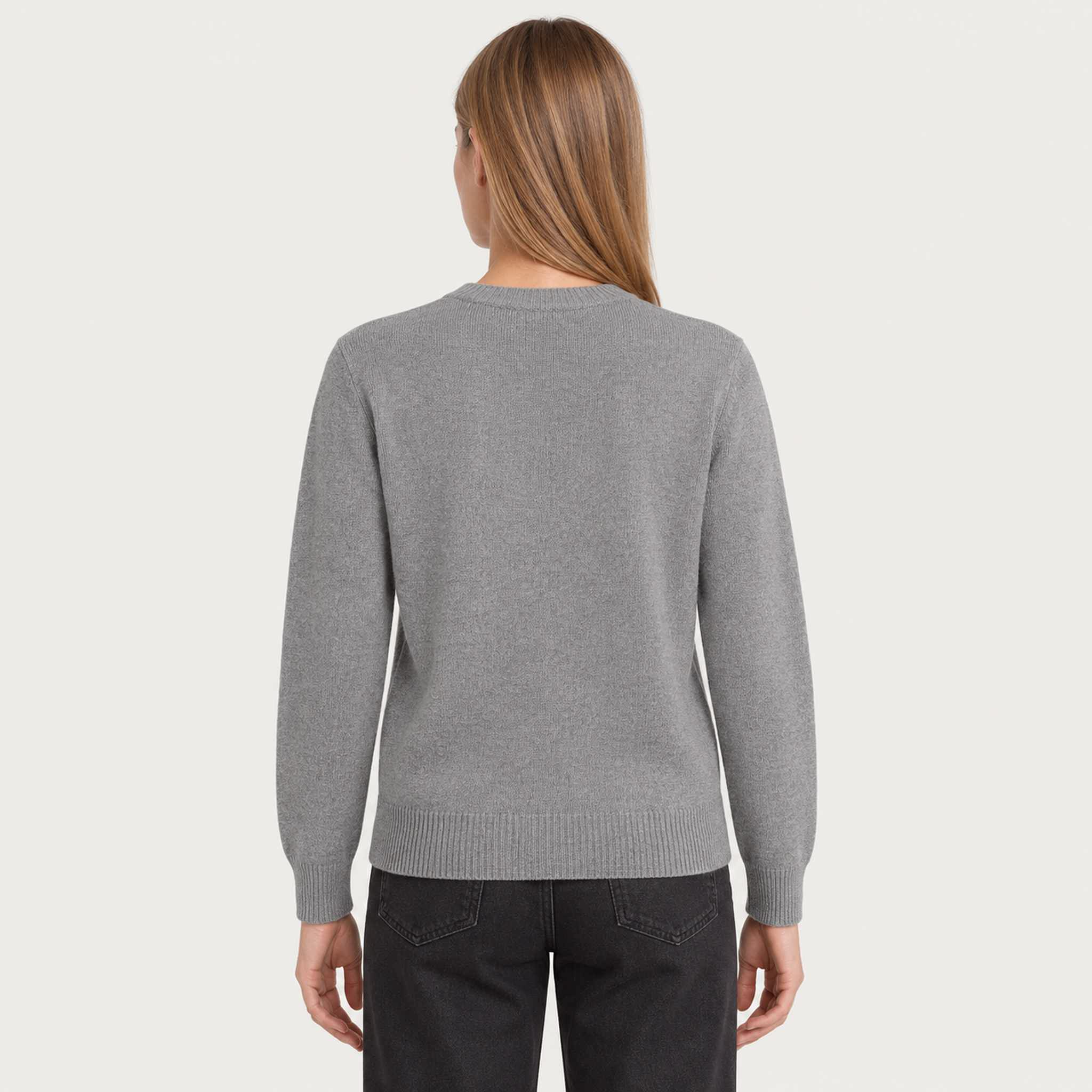 MC2 Saint Barth womens verbier ski girl sweater in grey - model back
