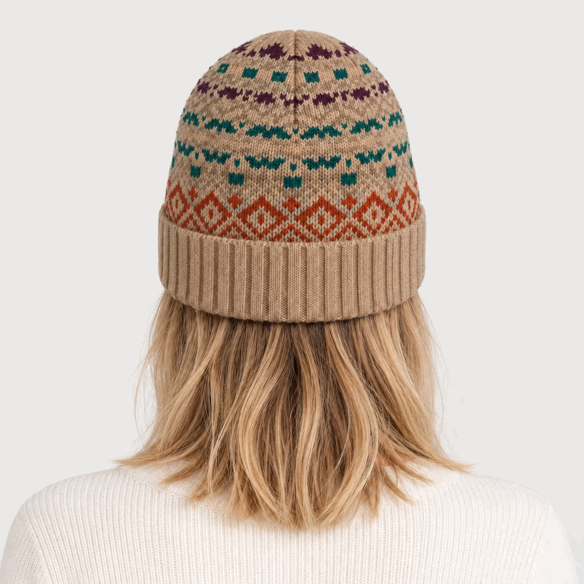 MC2 Saint Barth unisex wengen nordic beanie in brown - female back