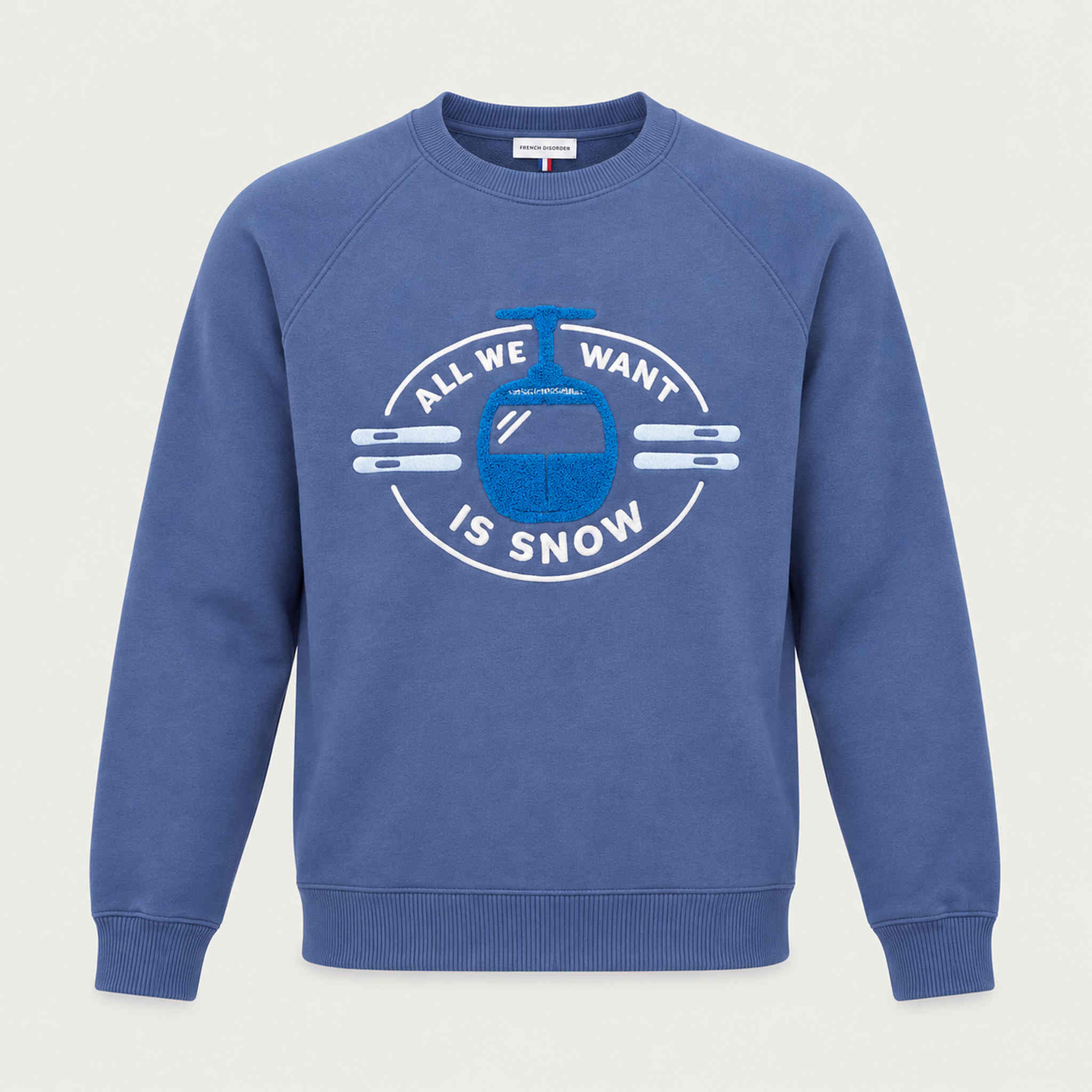 French Disorder men All We Want Sweater in Coastal Fjord - product front | London Ski Co