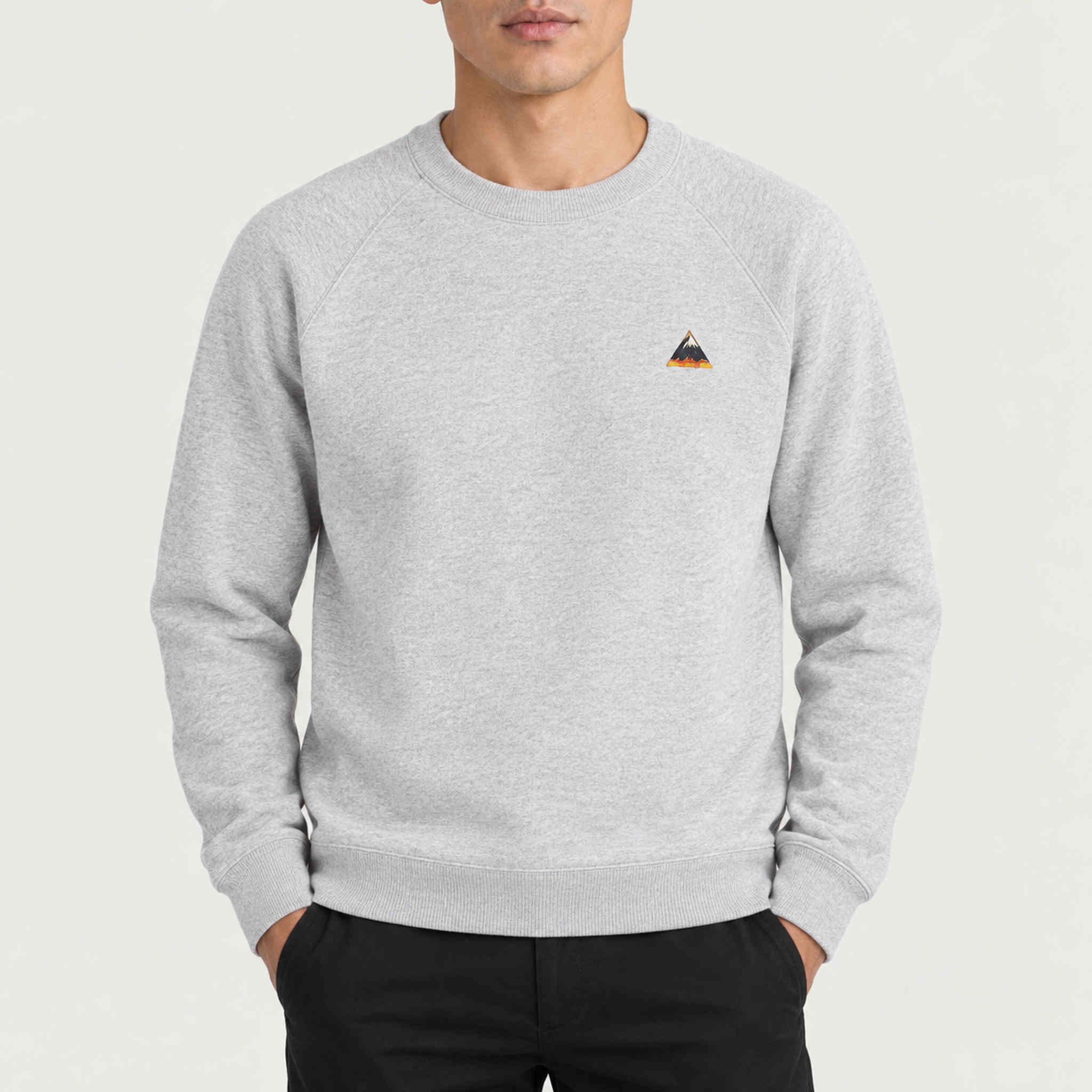 French Disorder men French Alpes Sweater in Heather Grey - model front | London Ski Co