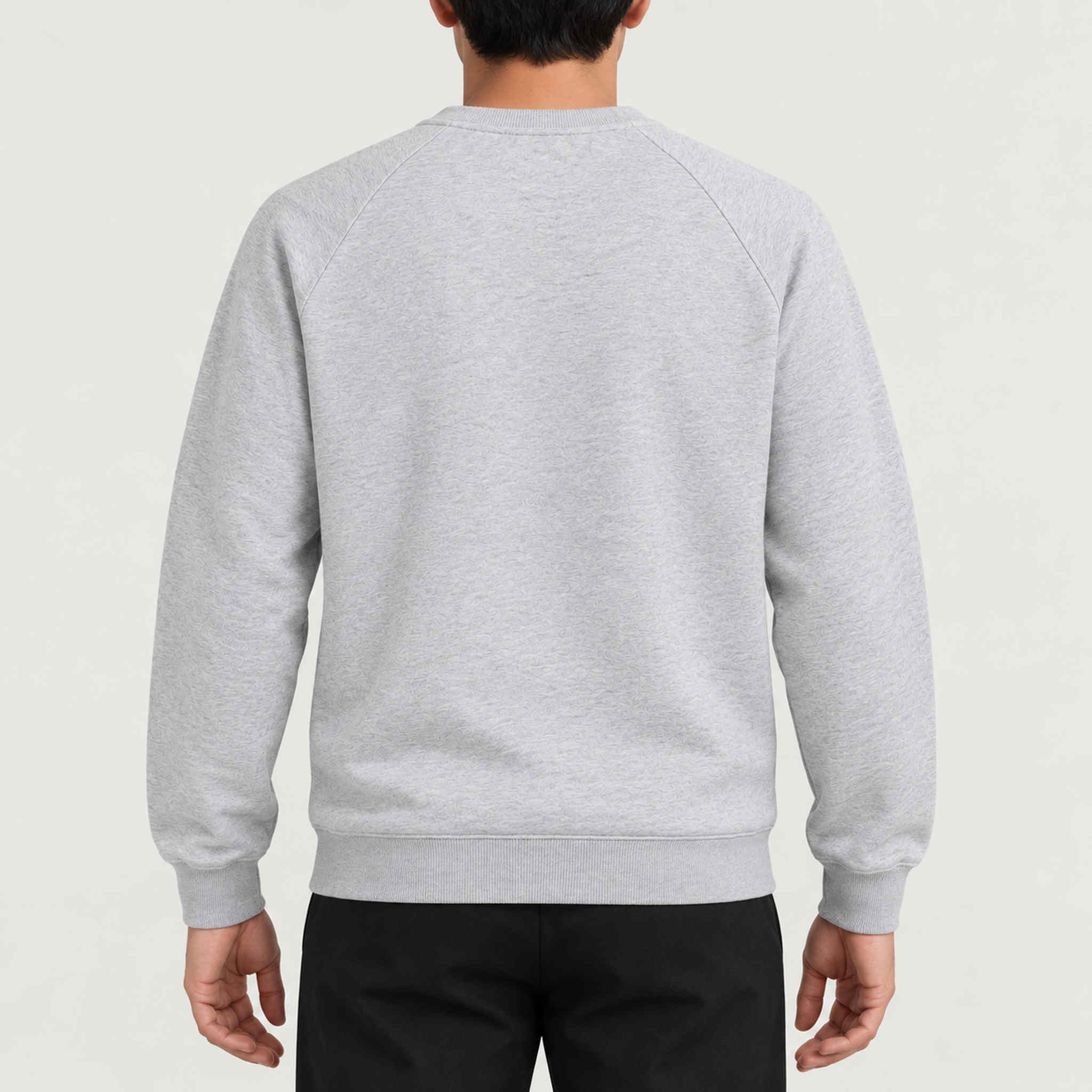 French Disorder men French Alpes Sweater in Heather Grey - model back | London Ski Co