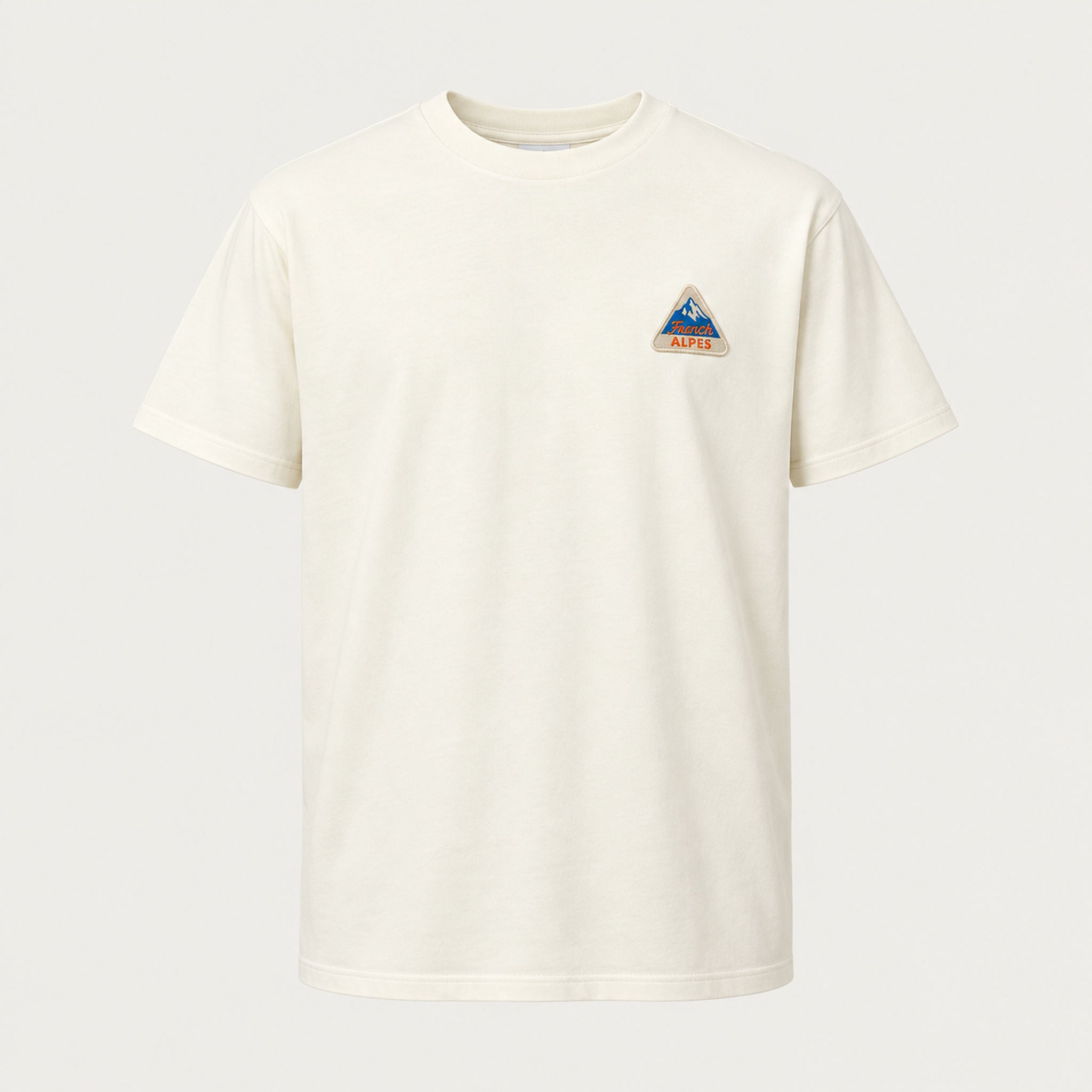 French Disorder men French Alpes T Shirt in Coconut - product front | London Ski Co