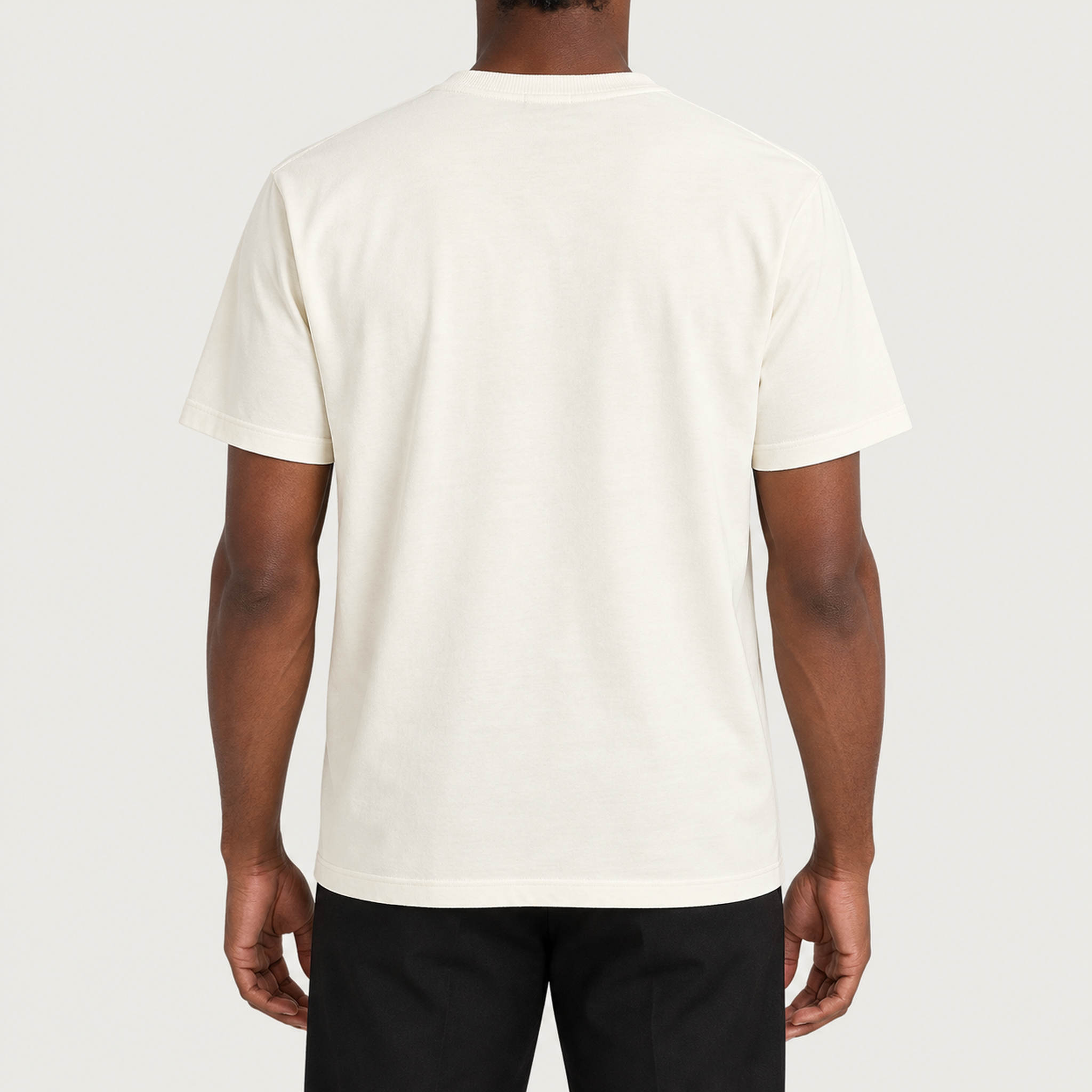 French Disorder men French Alpes T Shirt in Coconut - model back | London Ski Co