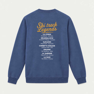 French Disorder men Ski Track Sweater in Coastal Fjord - product back | London Ski Co