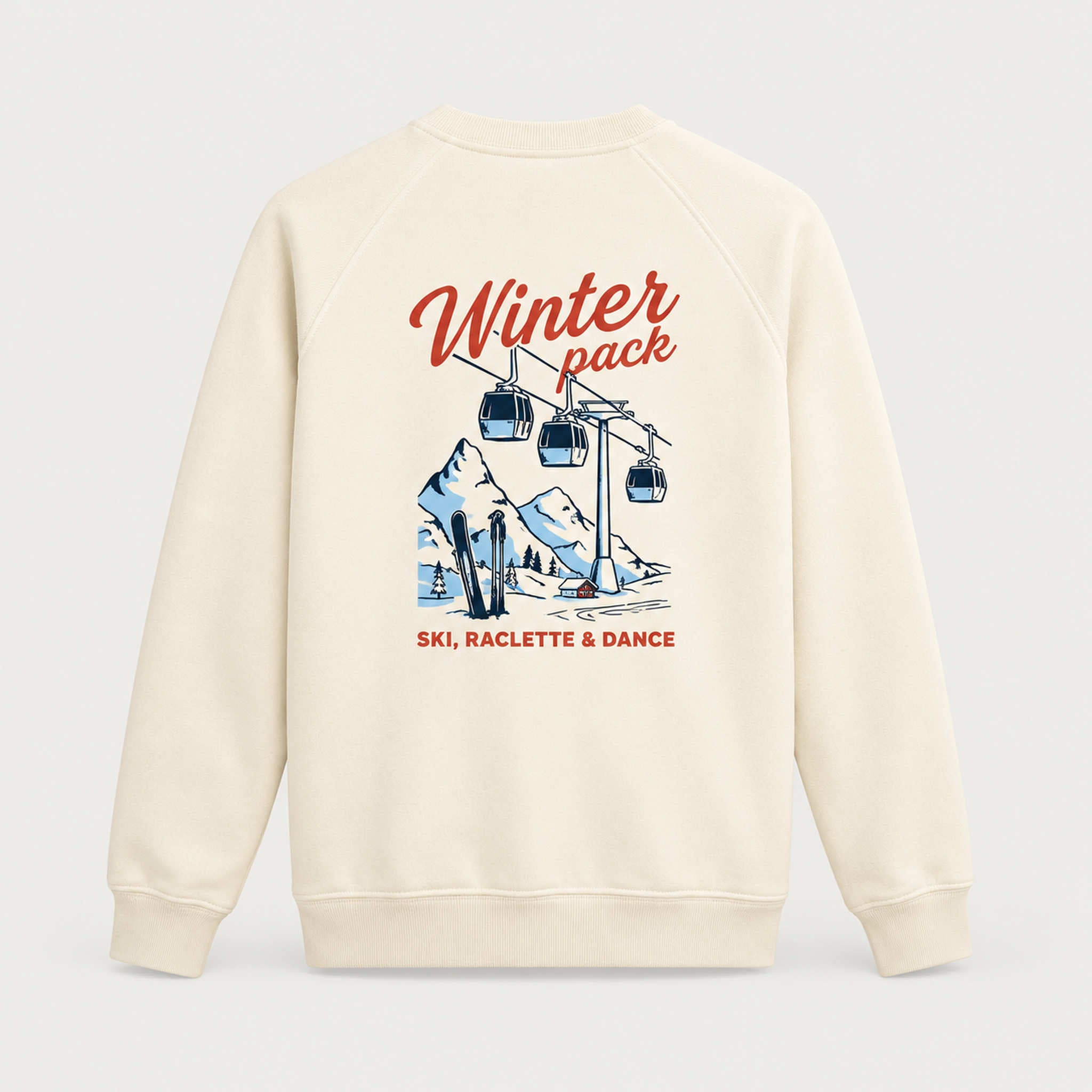 French Disorder men Winter Pack Sweater in Coconut - product back | London Ski Co