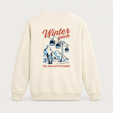 French Disorder men Winter Pack Sweater in Coconut - product back | London Ski Co
