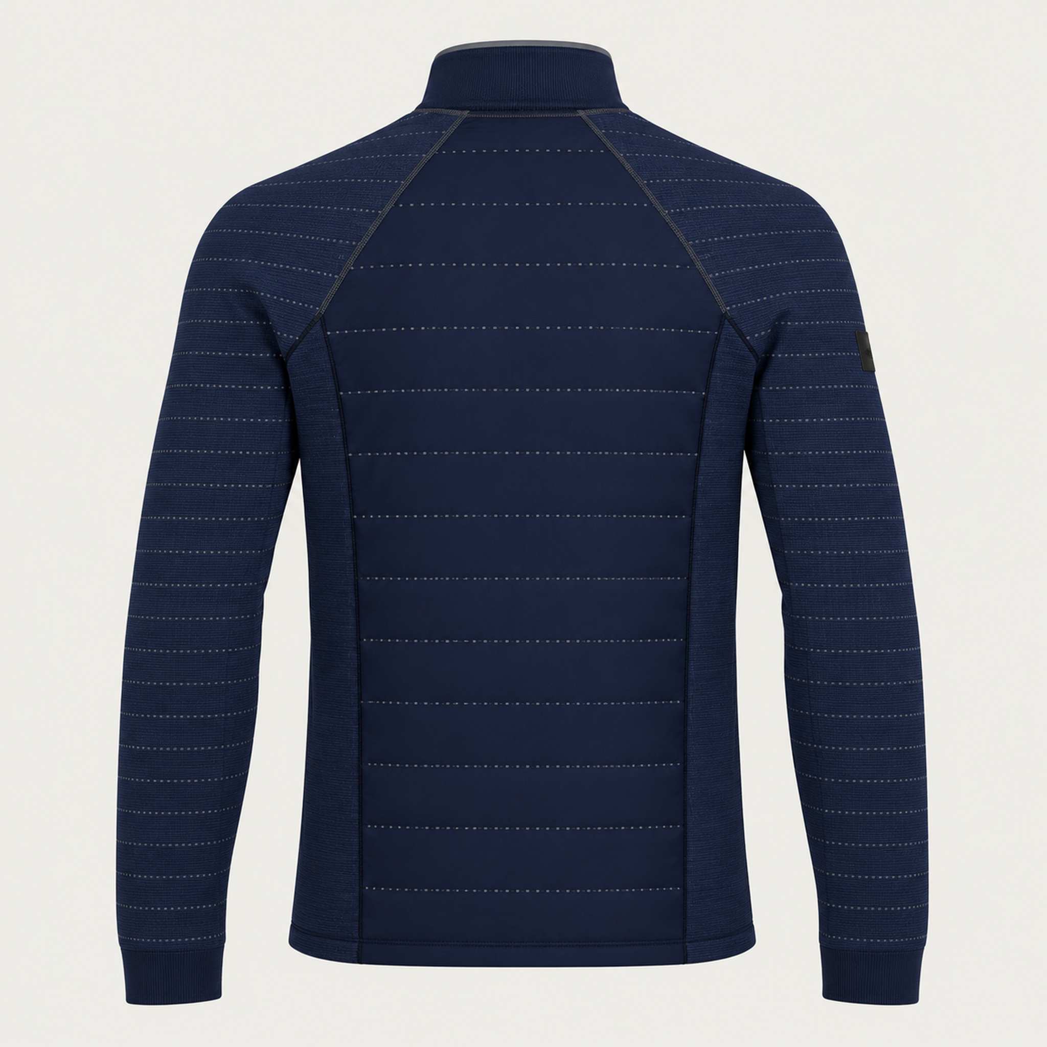Newland mens Alex Primaloft Padded Full Zip in Navy - back. AI-generated from supplied artwork.