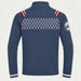 Newland men's Cambridge Bay half zip in blue and white – back. AI-generated from supplier artwork.